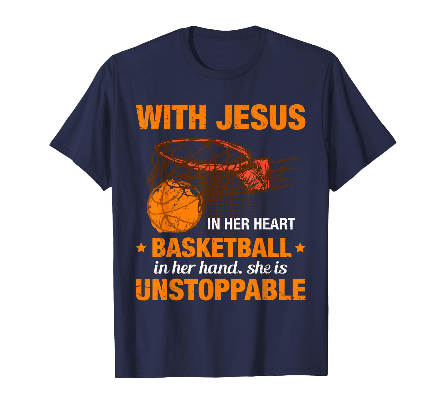 Christian Basketball Girl Religious Jesus Basketball Lover T-Shirt