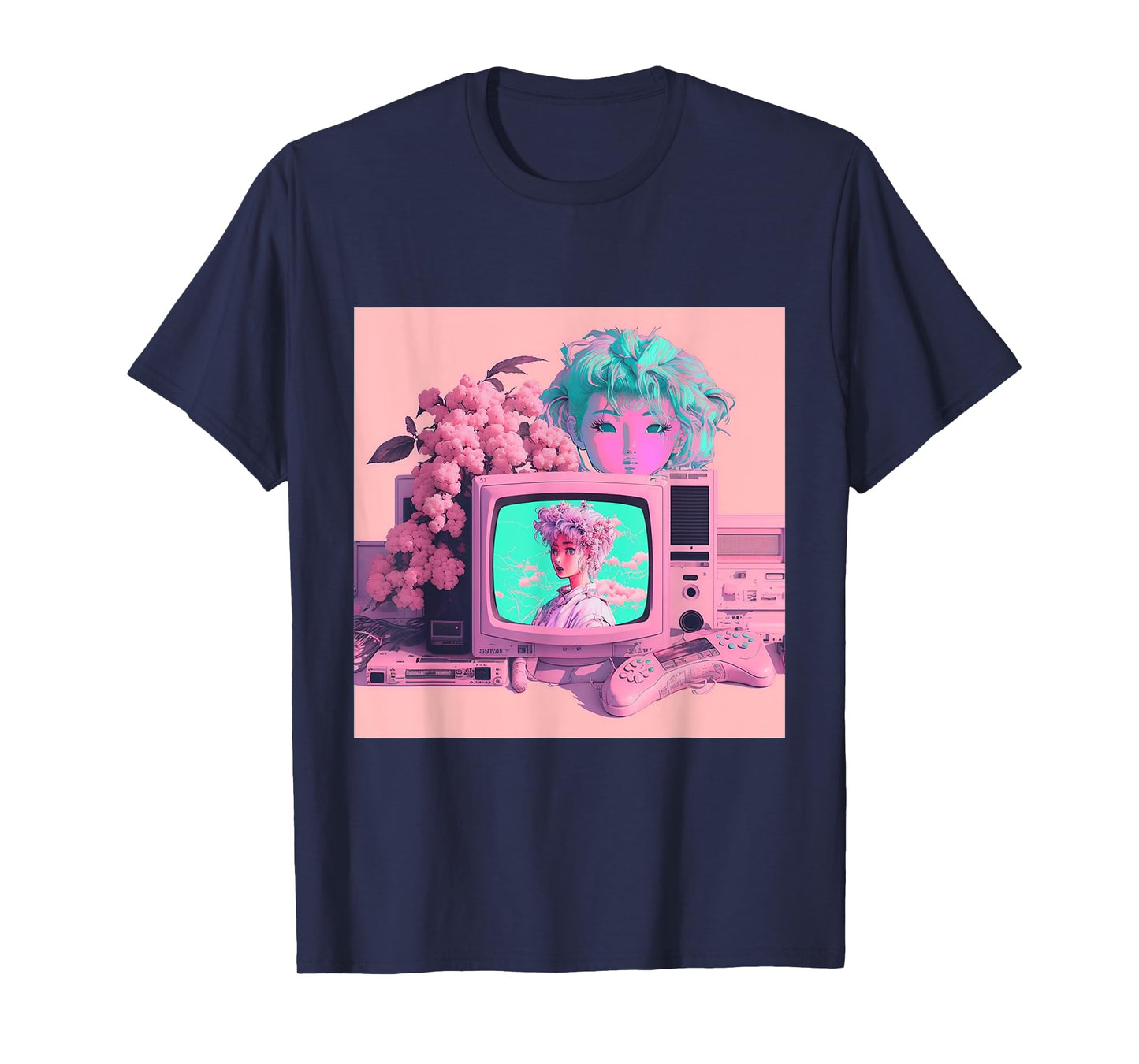 Retro Vaporwave Aesthetic 90s EGirl japanese art T-Shirt