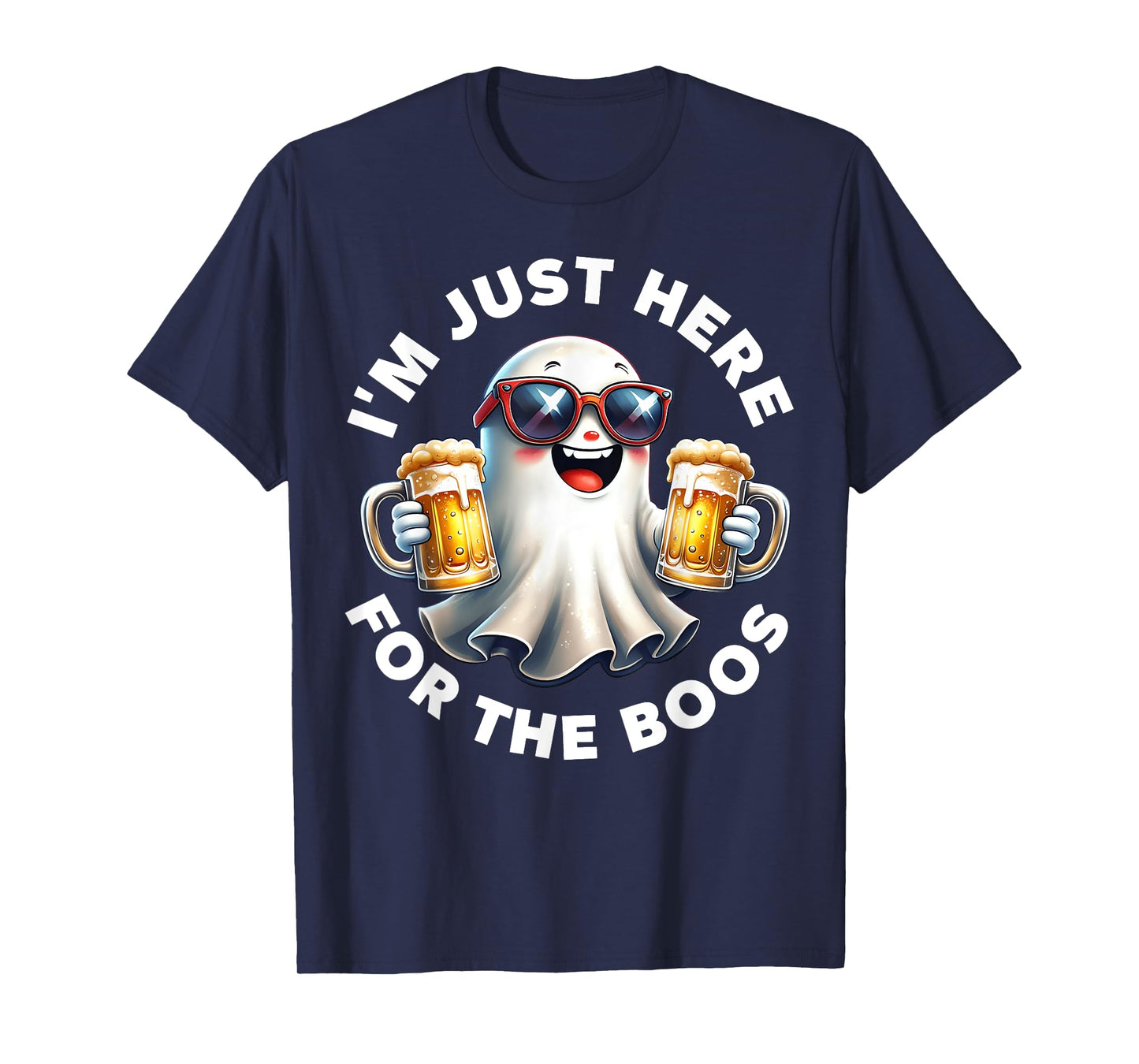 I'm Just Here for The Boos Ghost Beer Halloween Costume T-Shirt