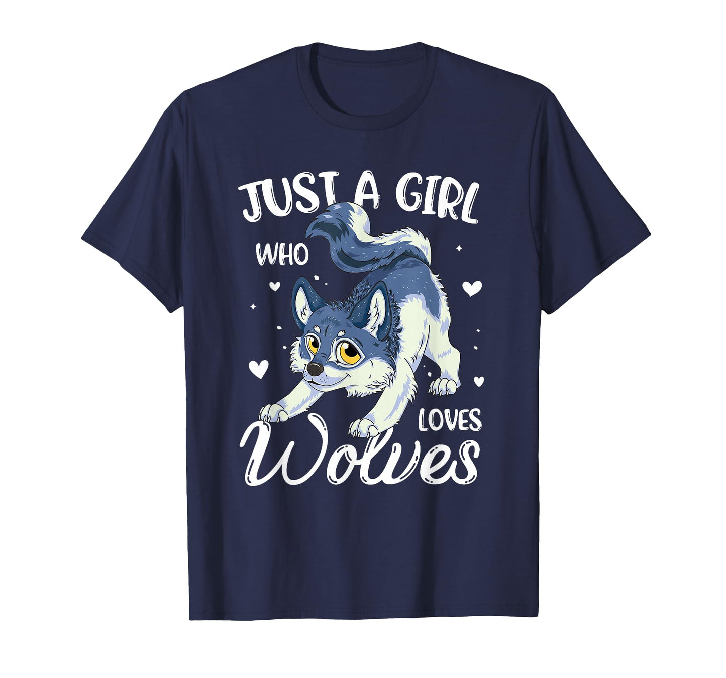 Just A Girl Who Loves Wolves Wolf Lover Women T-Shirt
