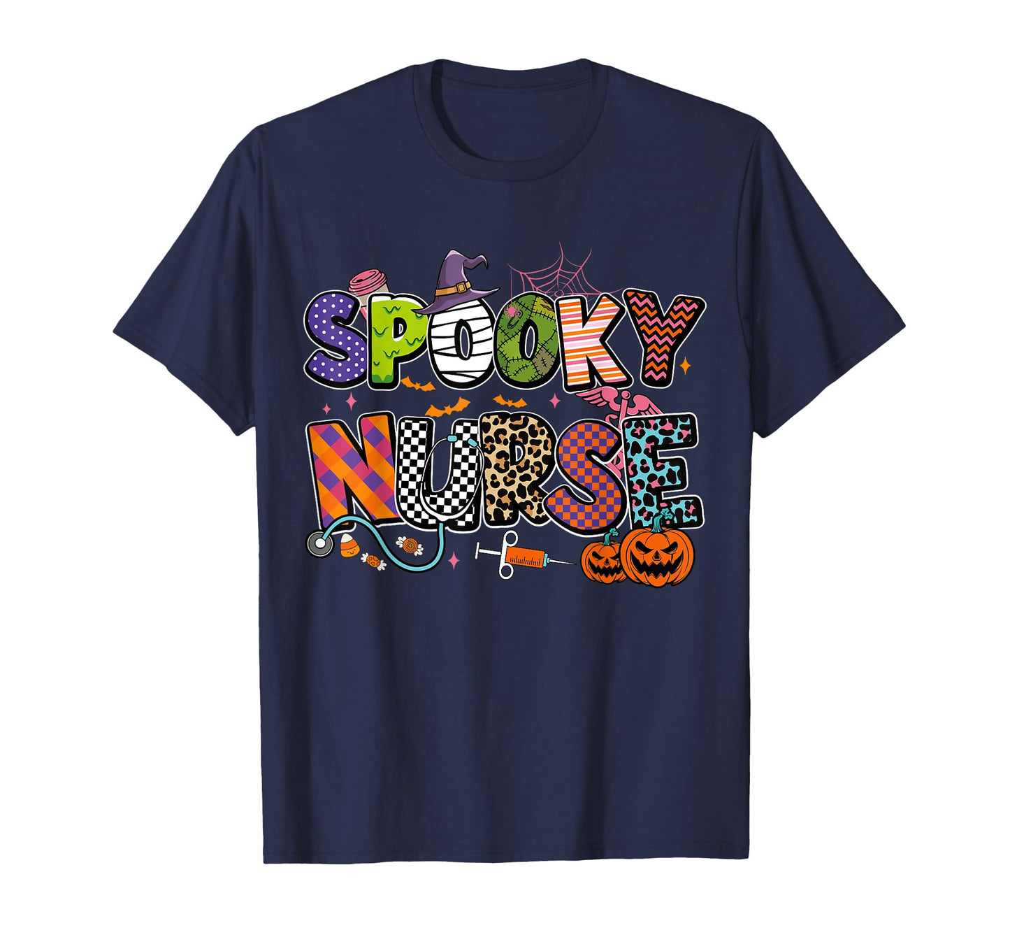 Spooky Nurse Life Funny Halloween Nursing Crew Costume T-Shirt