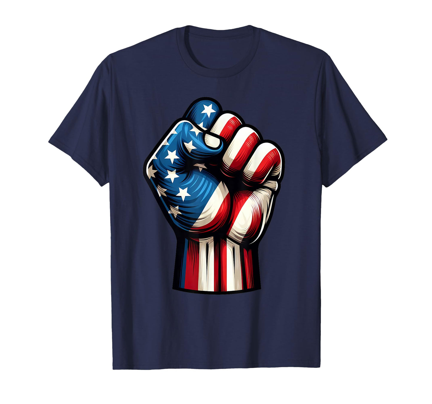 US Flag Fist, Patriotic American Flag Fist, USA Flag T-Shirt