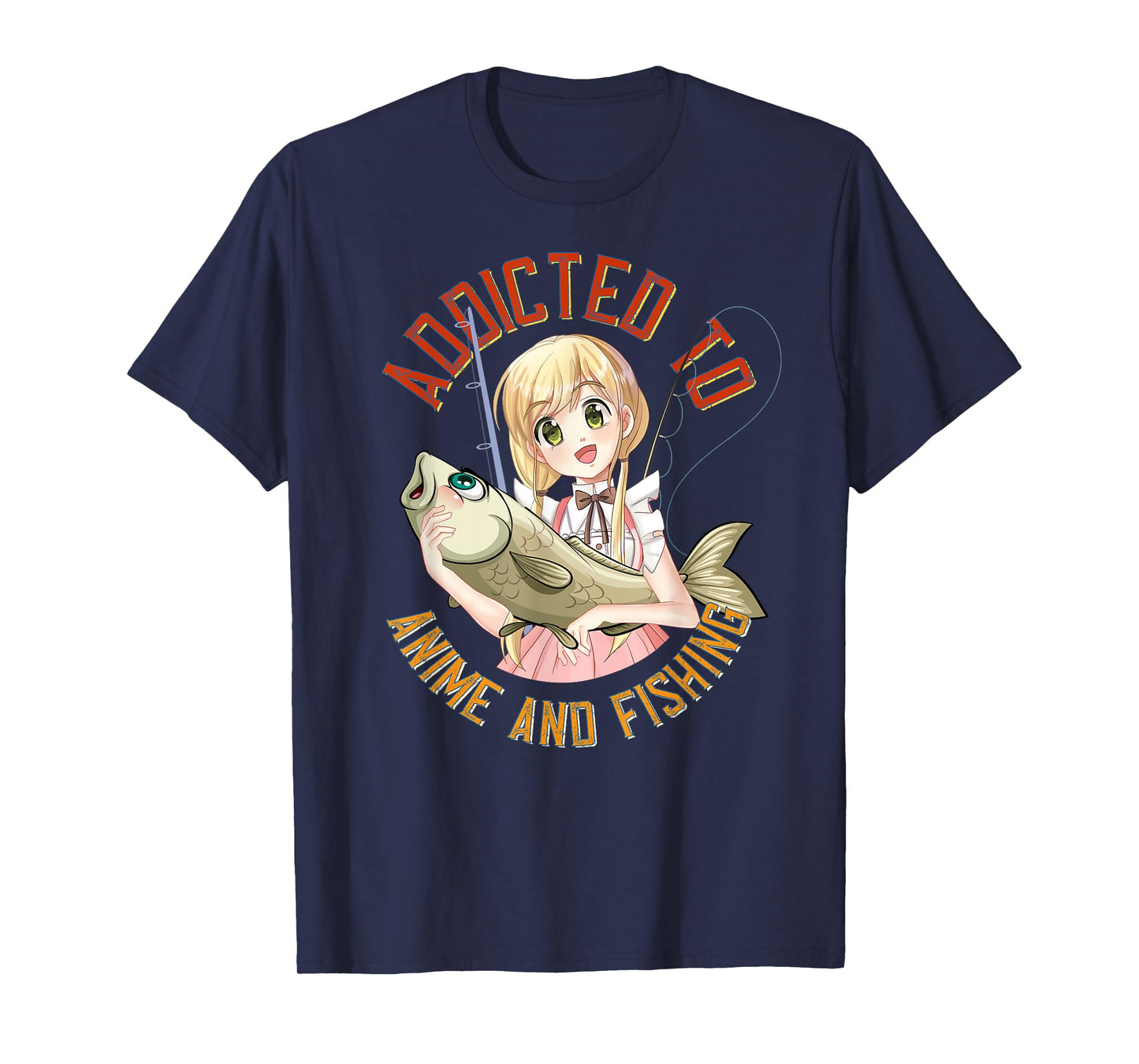 Lucky Fishing Gear for Fishermans and Anime Manga Lovers T-Shirt