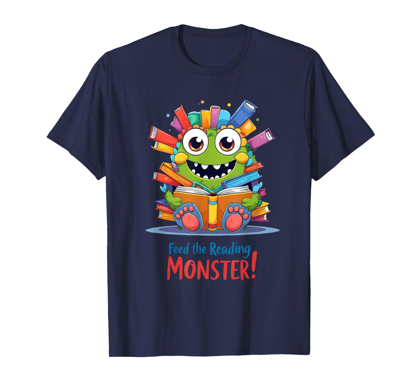 Feed The Reading Monster Halloween Teacher T-Shirt