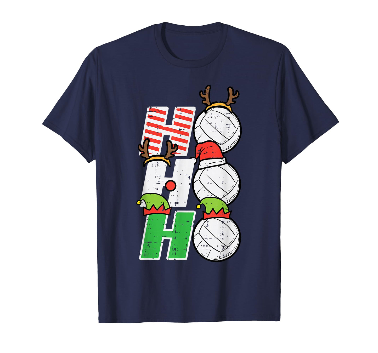 Christmas Volleyball Ho Ho Ho Xmas Sports Men Women Kids T-Shirt