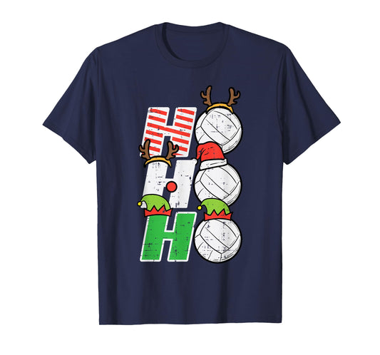 Christmas Volleyball Ho Ho Ho Xmas Sports Men Women Kids T-Shirt