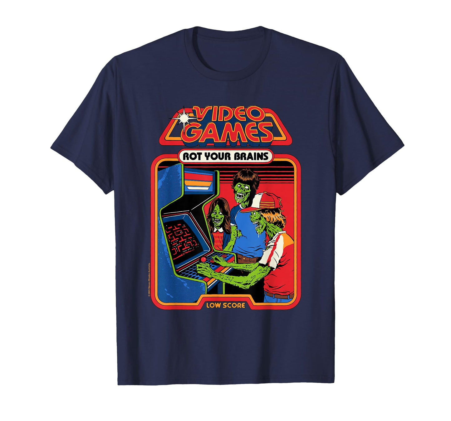 Video Game Zombies Sarcastic Retro Vintage Funny Adult Humor T-Shirt