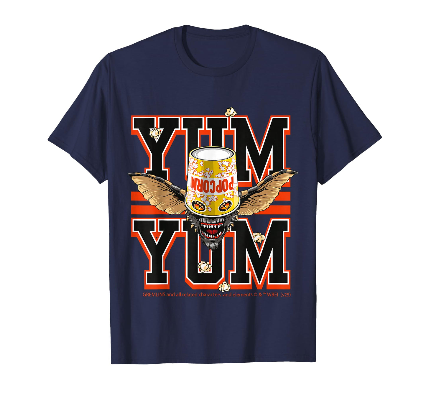 Gremlins Halloween Design Yum Yum Popcorn T-Shirt