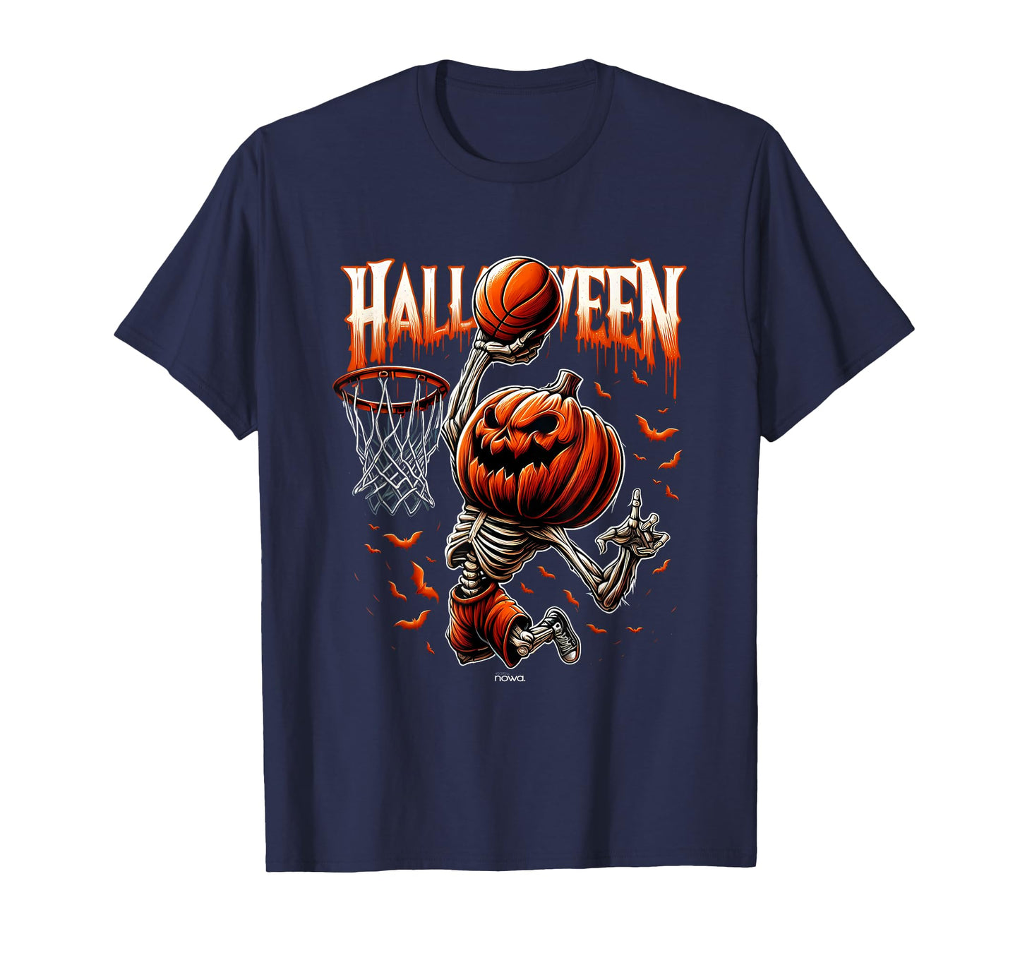 HALLOWEEN BASKETBALL SCARY PUMPKIN SLAM DUNK T-Shirt