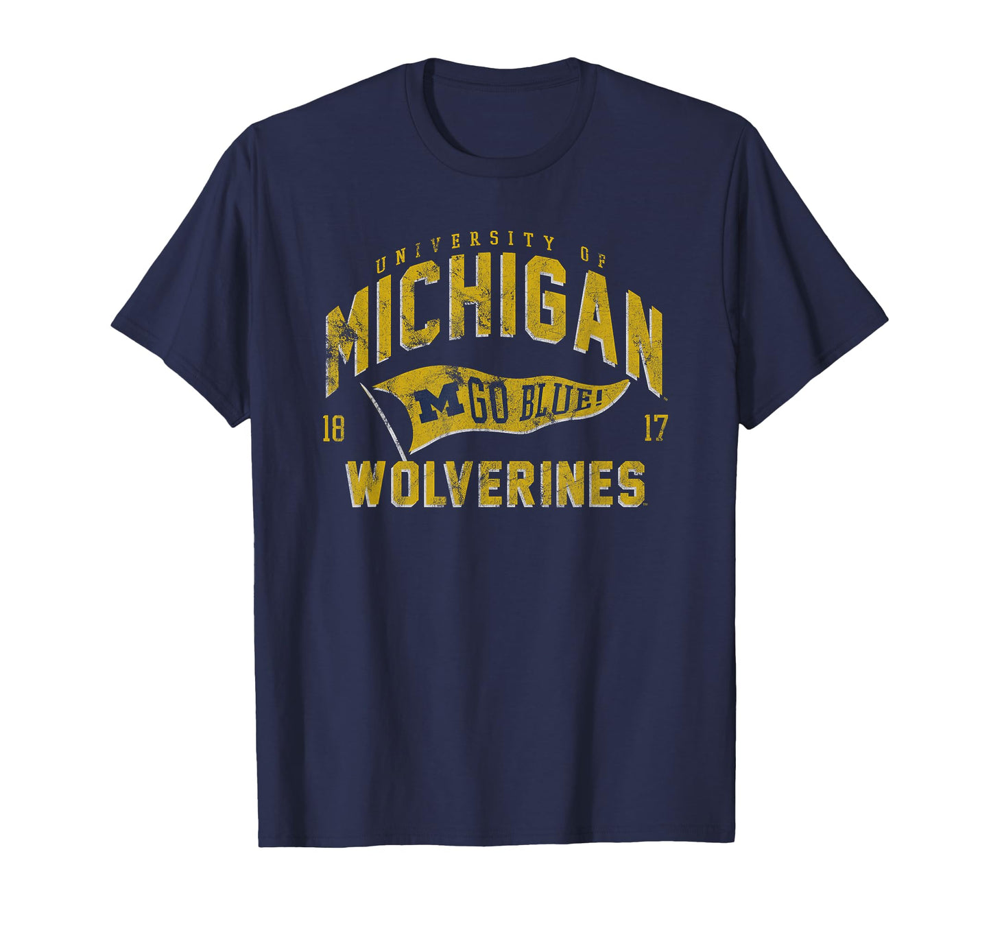 University of Michigan Wolverines U of M Spirit Pennant T-Shirt