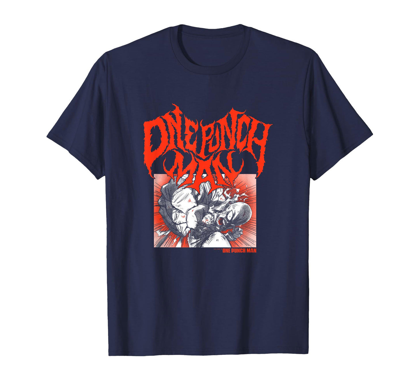 One Punch Man Metal Inspired Logo T-Shirt Small