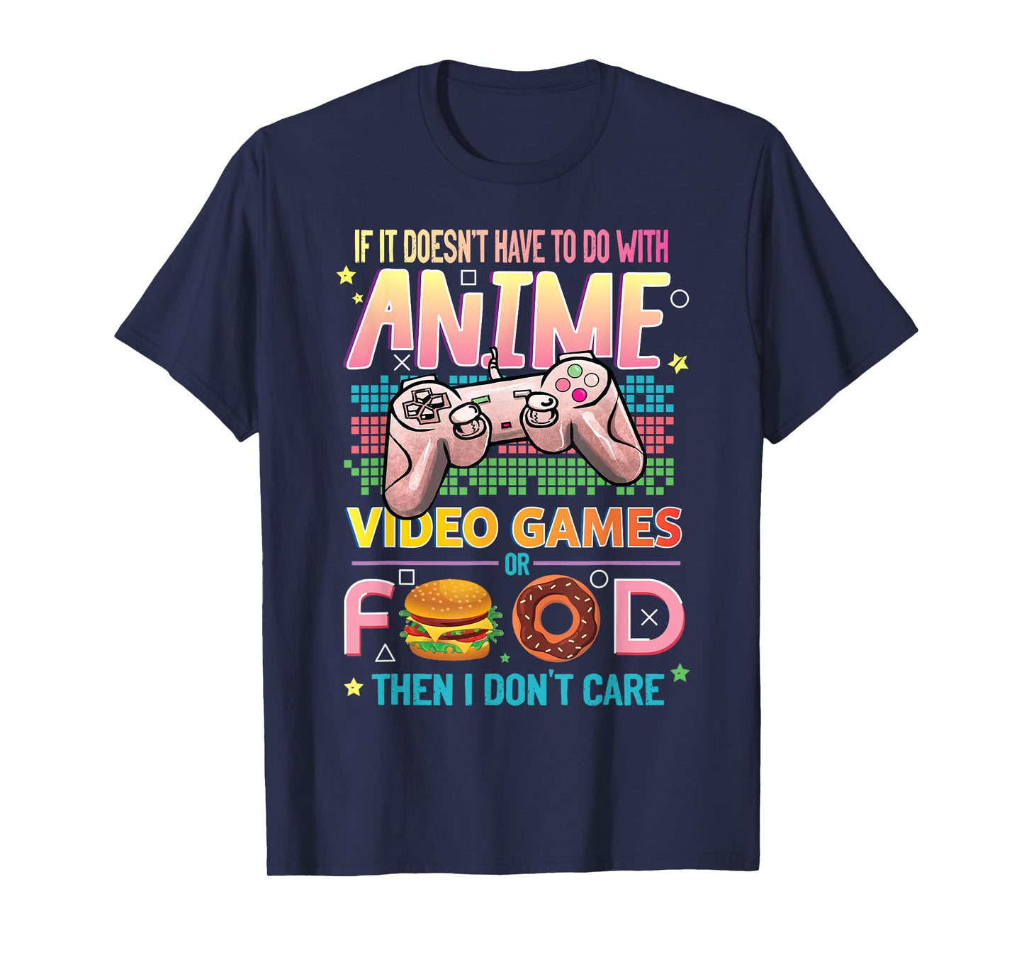 Anime Video Games Food - Anime Lovers Gifts Idea Girls Boys T-Shirt Small