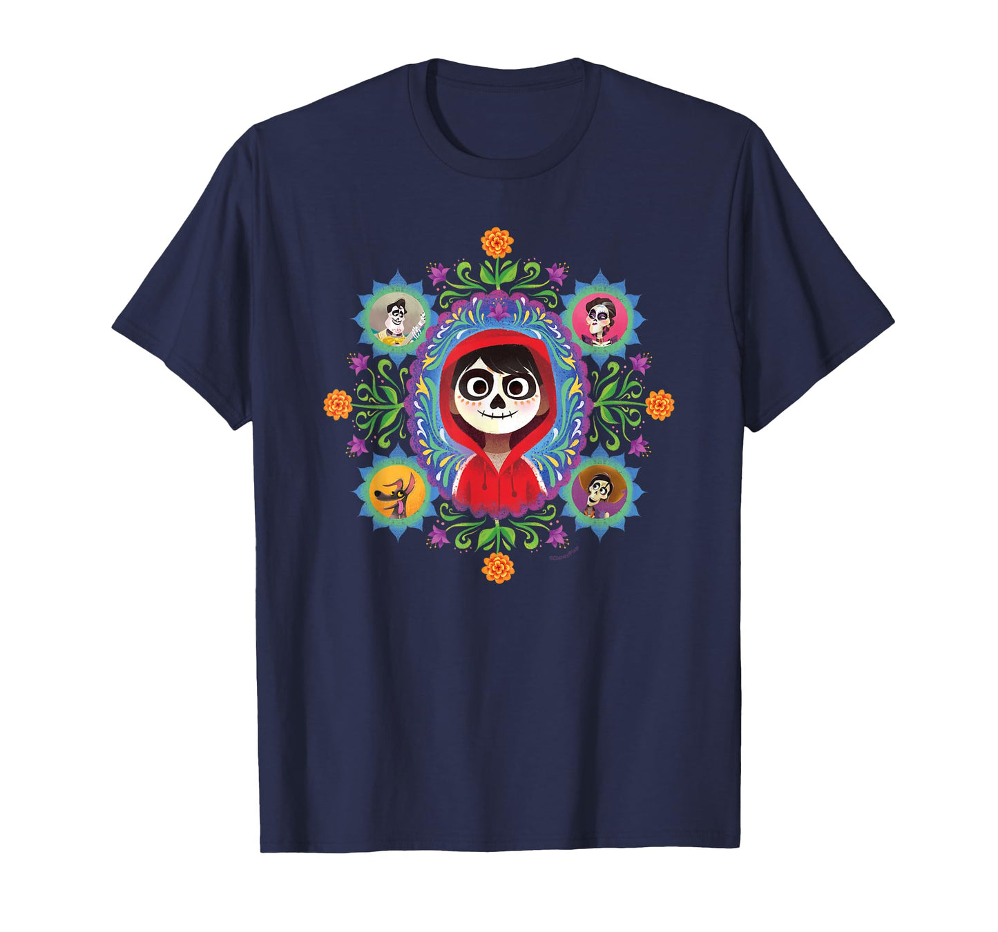 Disney and Pixar's Coco Miguel Colourful Florals T-Shirt