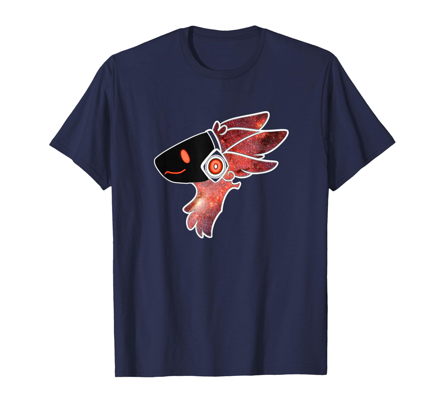 Protogen Fursuit Fursona Head in a Red Star Pattern T-Shirt