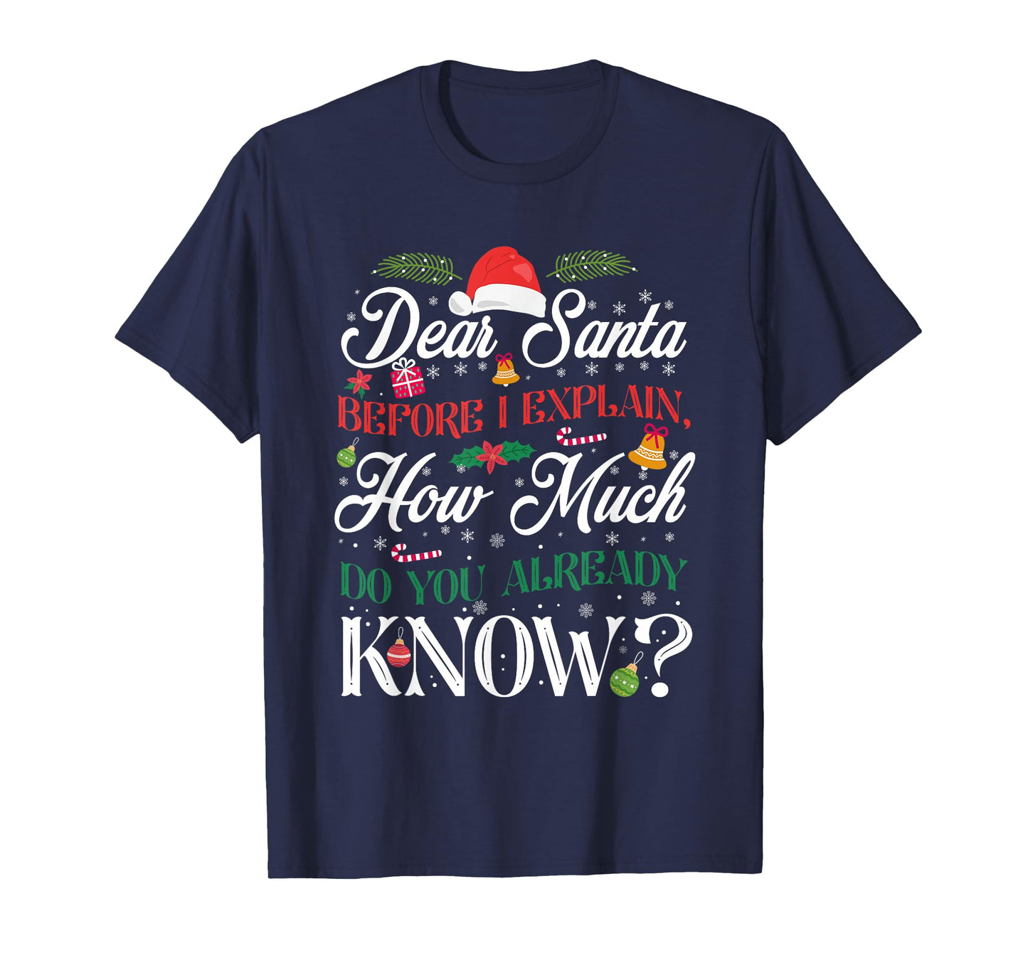 Funny Christmas Dear Santa How Much Do You Know T-Shirt