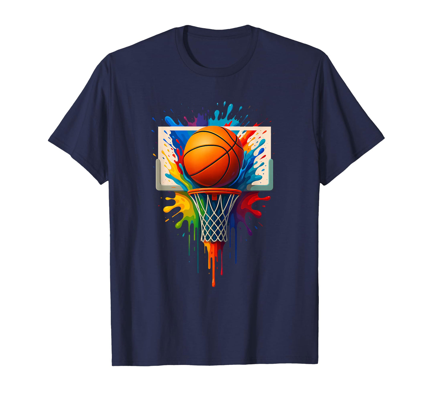 Colorful Basketball Splash Baller Tie Dye Color Team Player T-Shirt