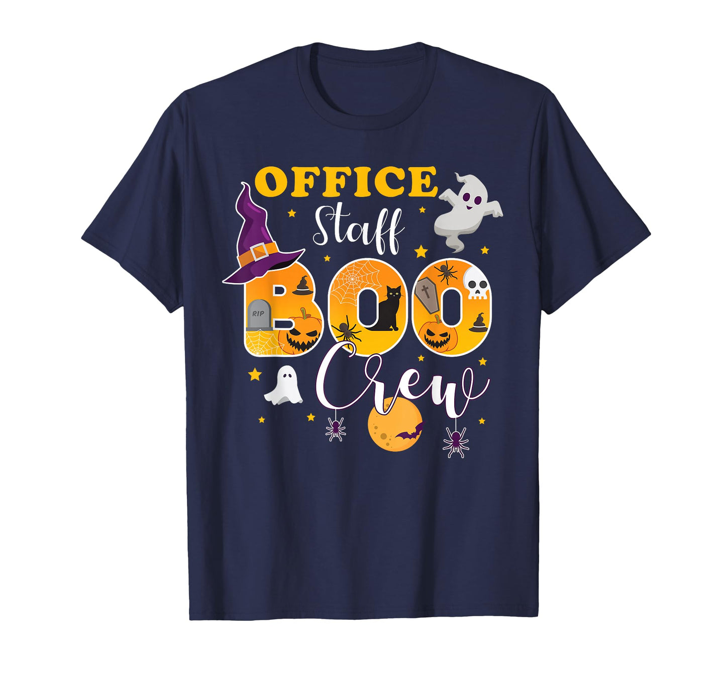 Office Staff Boo Crew Matching Halloween Costume T-Shirt