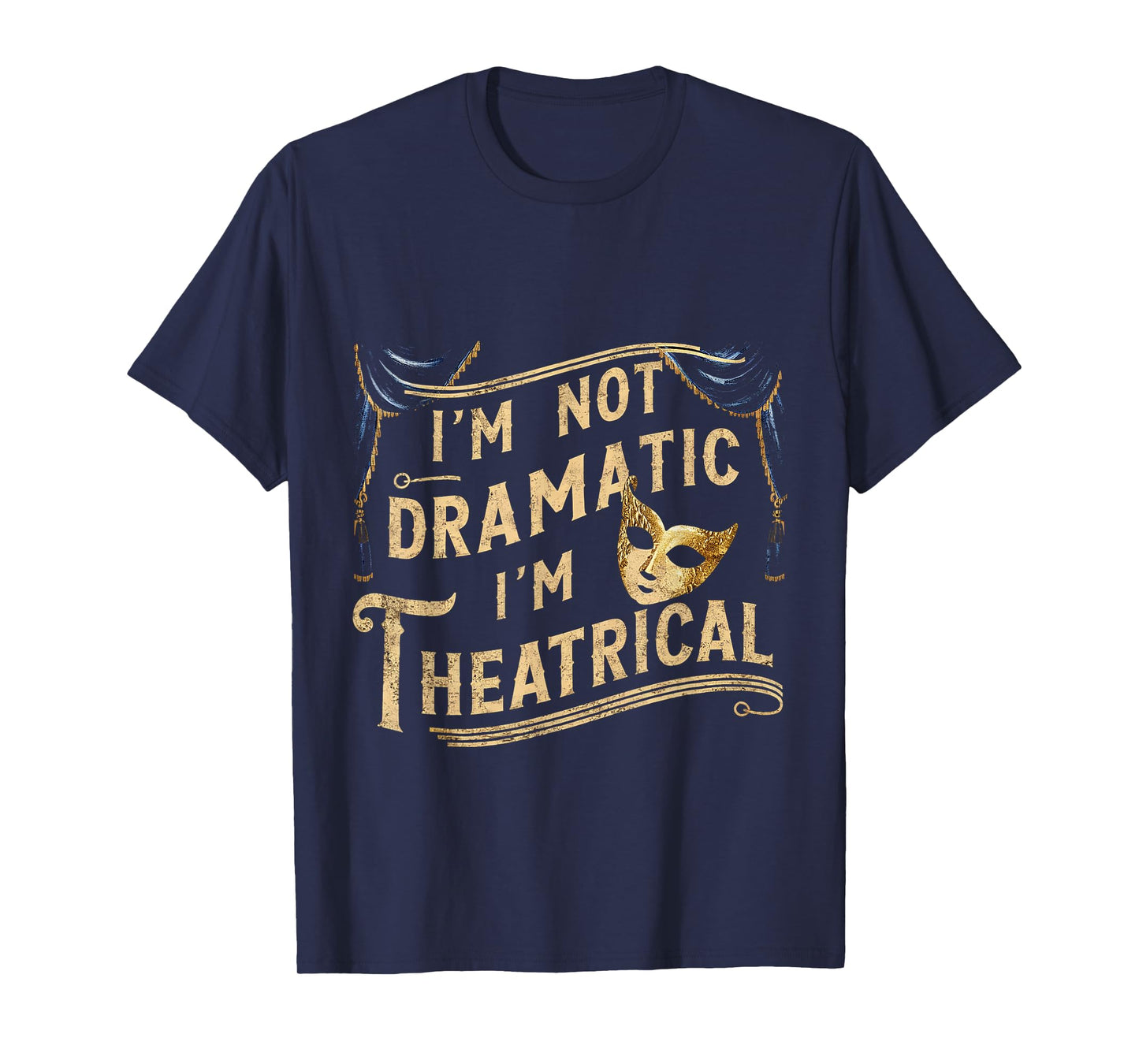 Theatre FH Unisex-Adult Black Modern Classic Dramatic T-Shirt - Small - Short Sleeve - Cotton Blend - Machine Wash