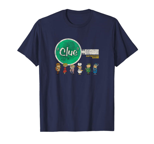 Clue Characters Retro Magnifying Glass Logo T-Shirt