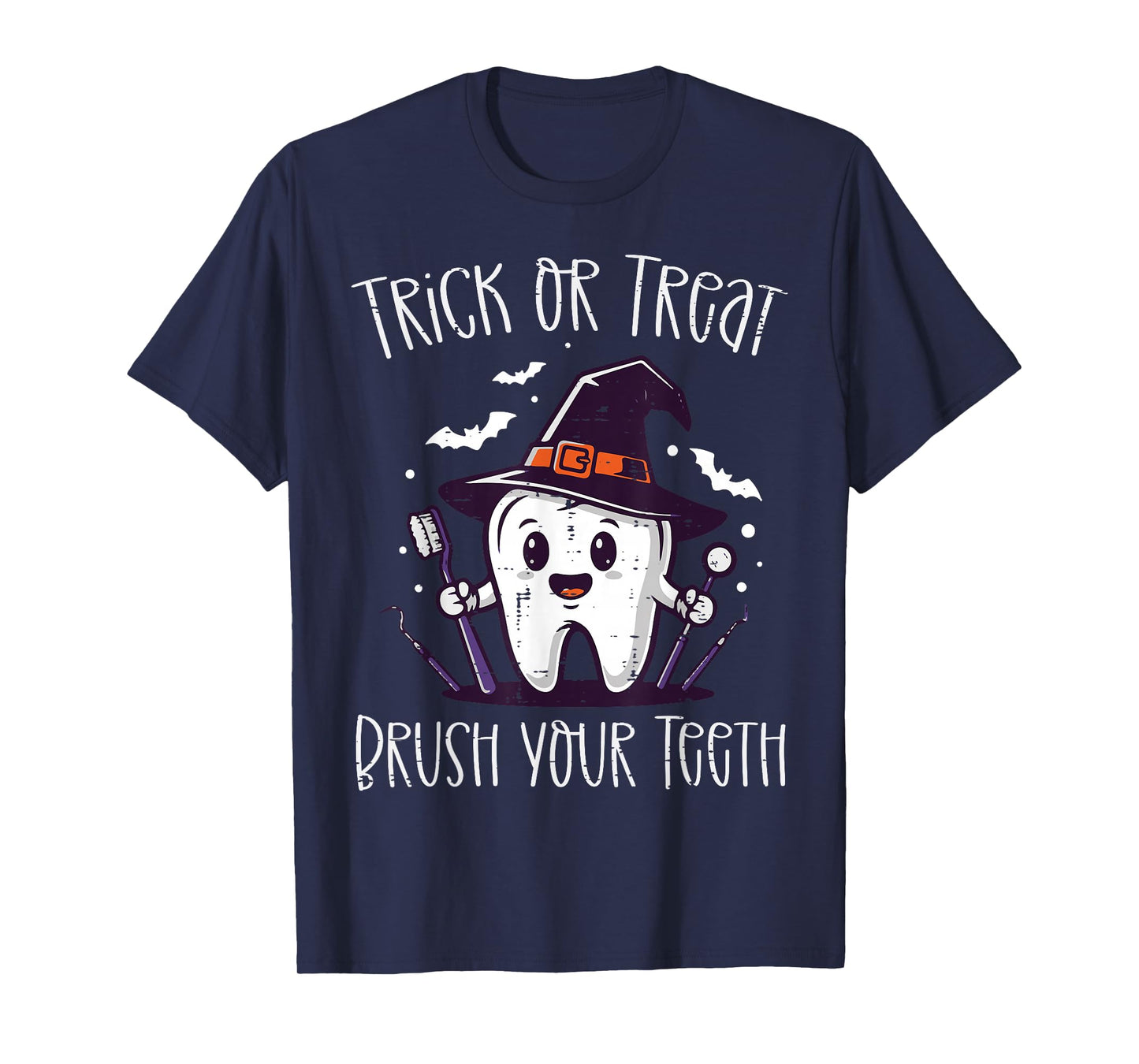 Halloween Dentist Brush Your Teeth Trick Treat Costume Women T-Shirt