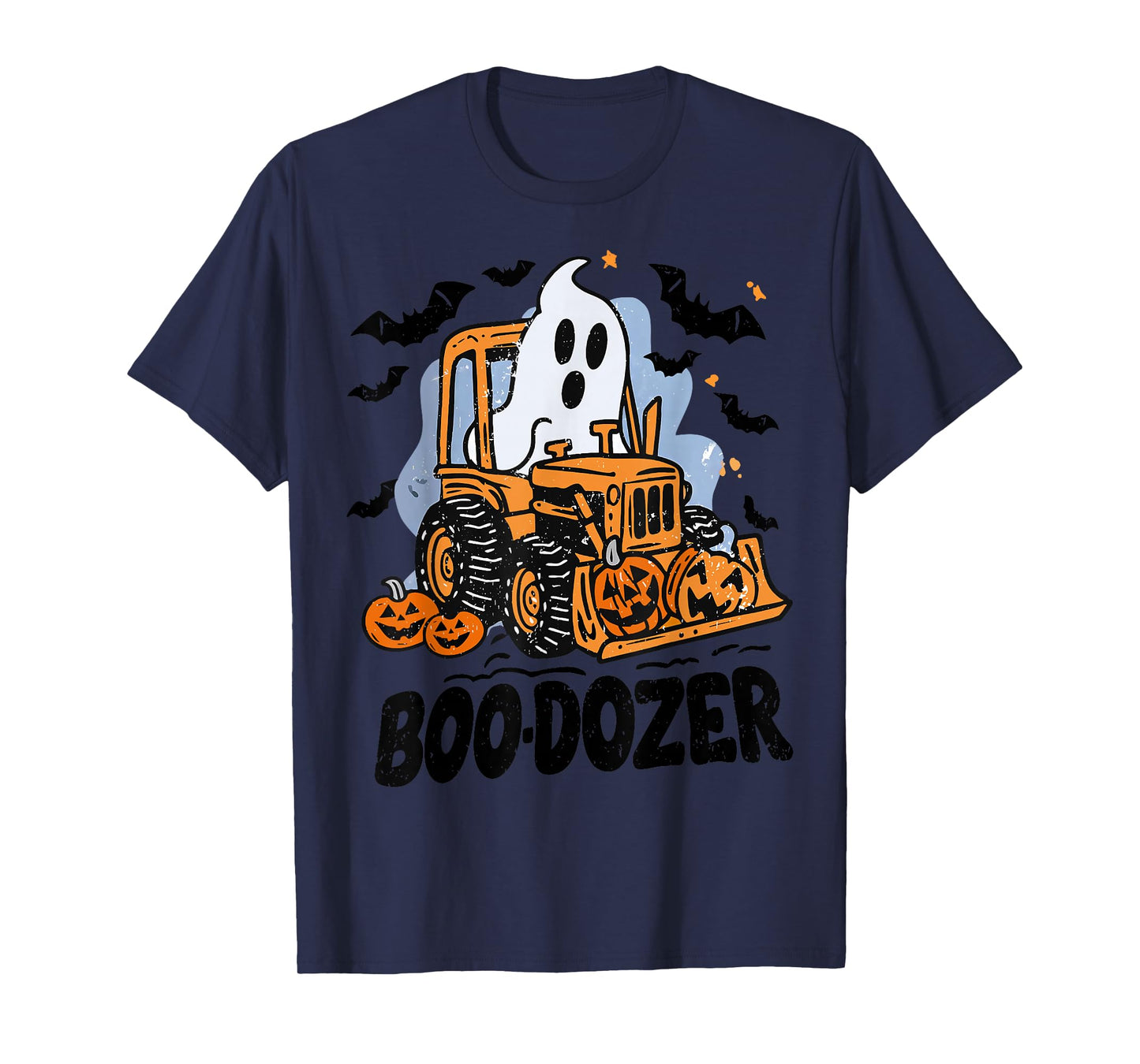 Funny Halloween Boo-Dozer Ghost Trucks Costume Party Kids T-Shirt