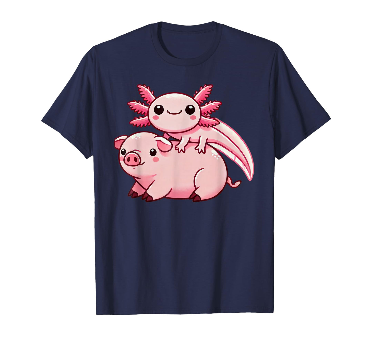 Anime Kawaii Axolotl Pig T-Shirt