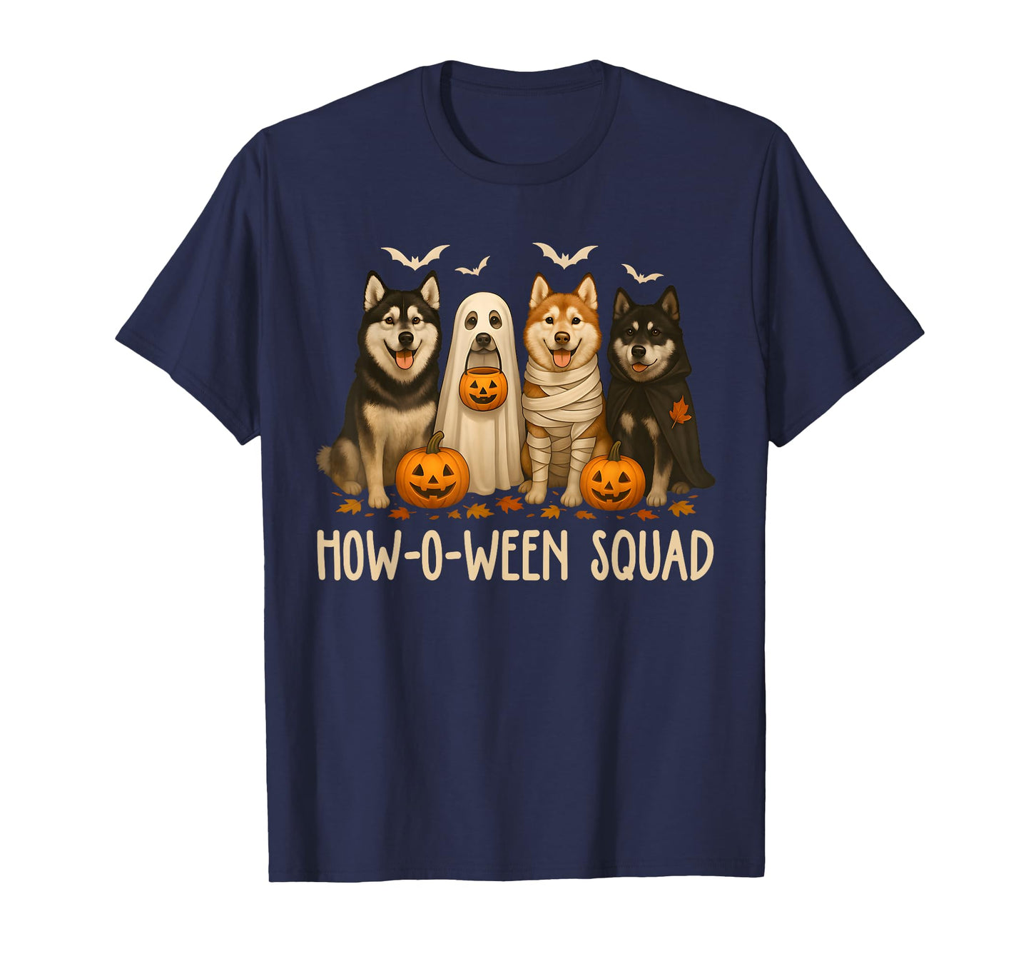 Halloween Ghost Husky Dog Mom Husky Lover Men Women Kid T-Shirt