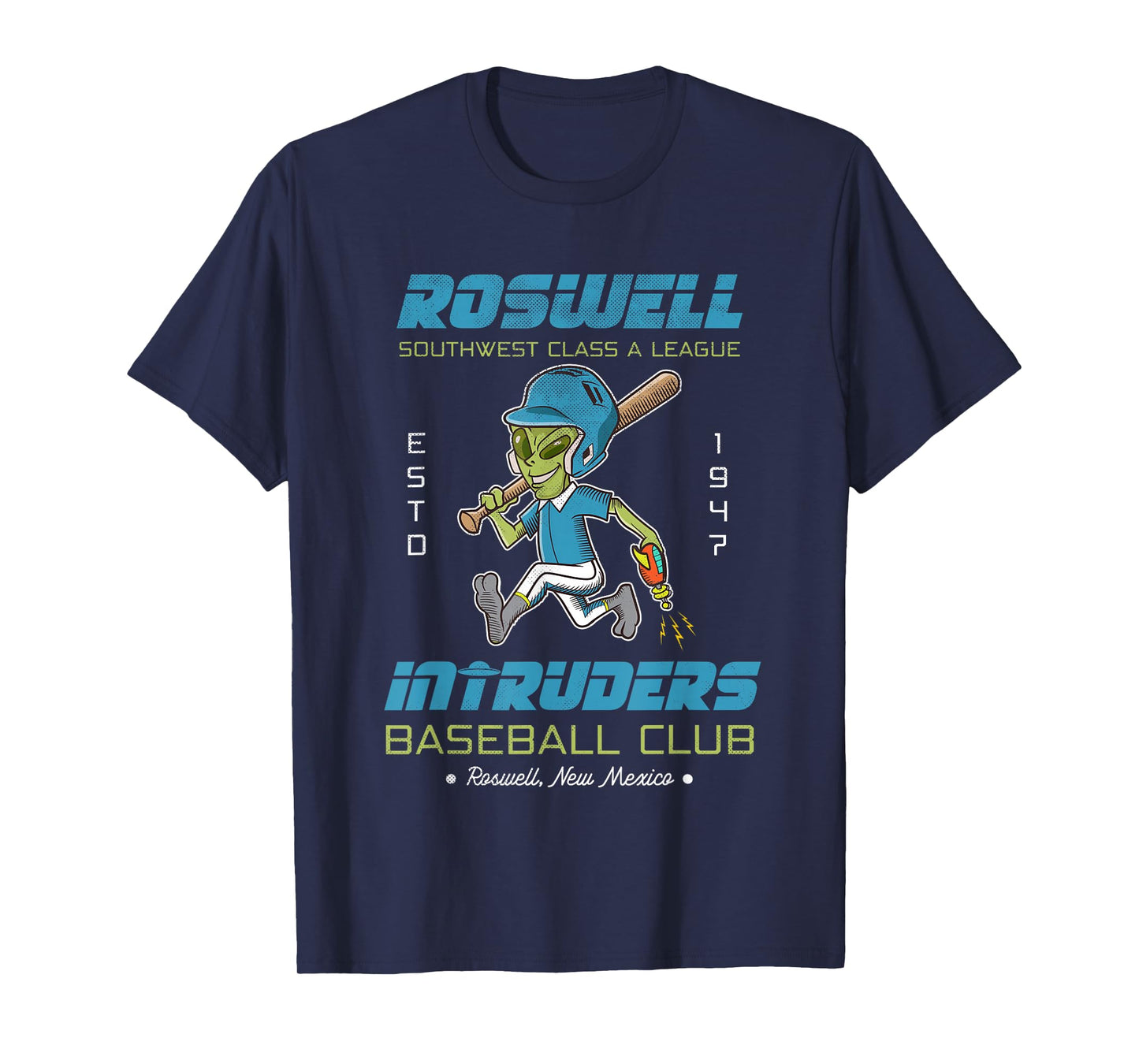 Roswell NM Intruders Minor League Retro Baseball Team T-Shirt
