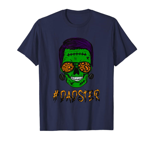 Monster Skull Dadster Dad Life Halloween Matching Family T-Shirt