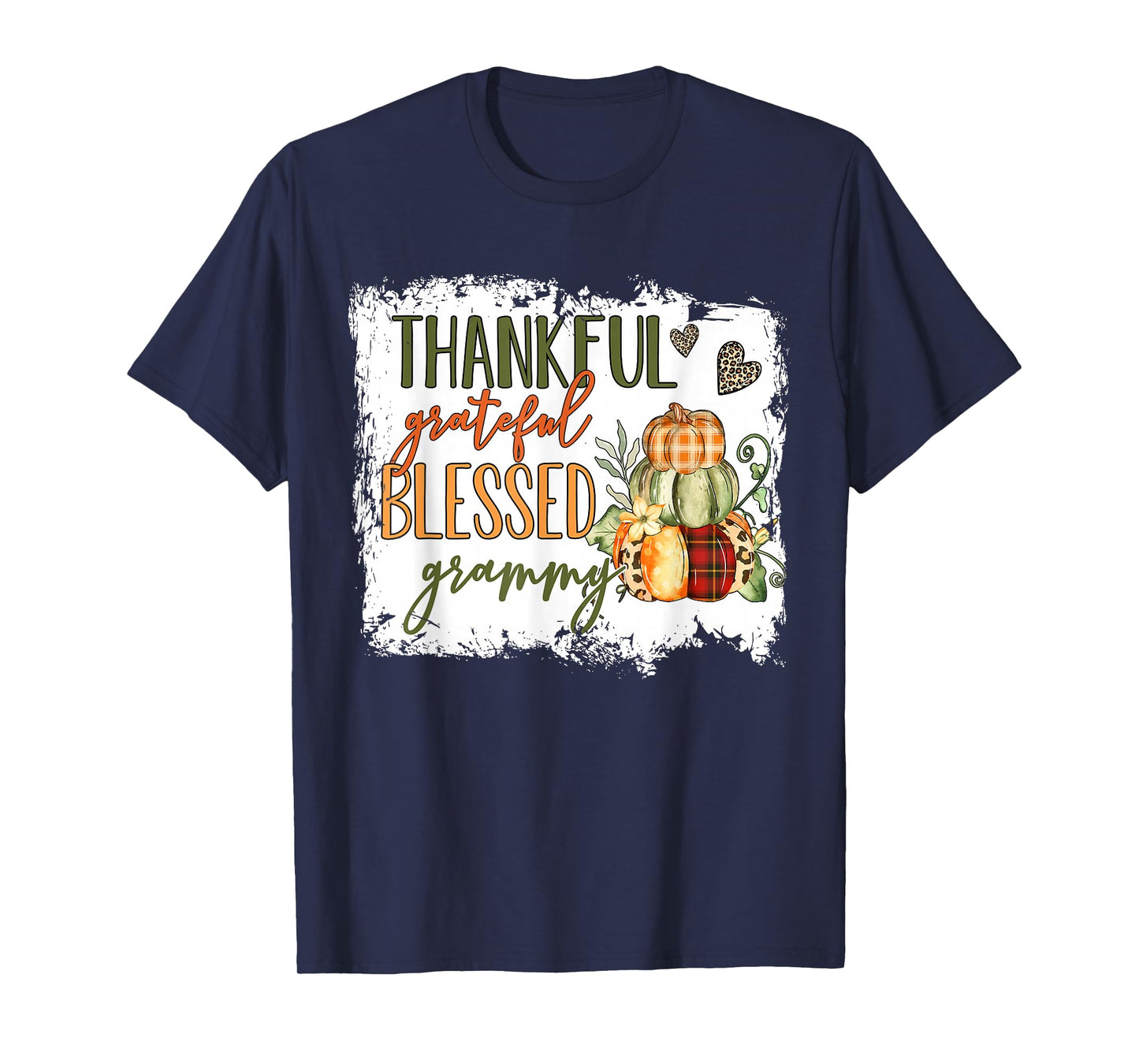 Thankful Grateful Blessed Grammy Pumpkin Thanksgiving T-Shirt