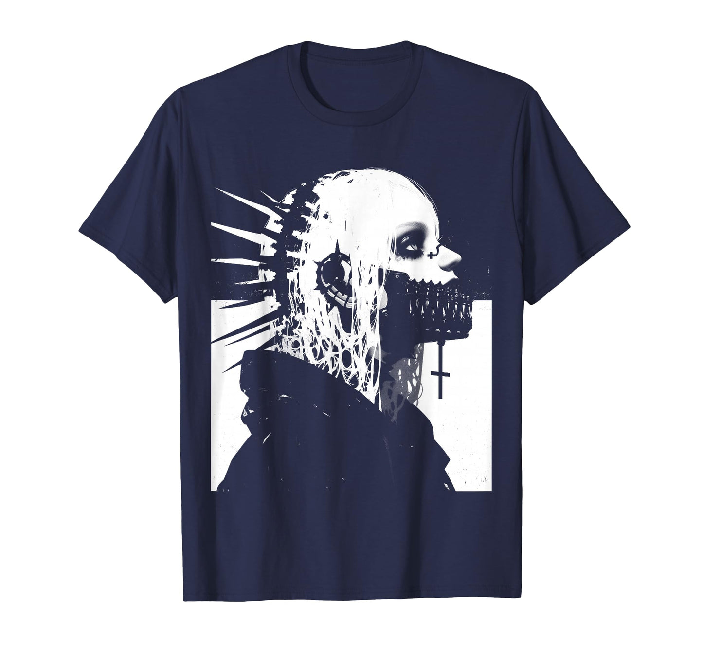 Horror Techwear Ghoul Girl Cybergoth Gothic Anime Manga T-Shirt