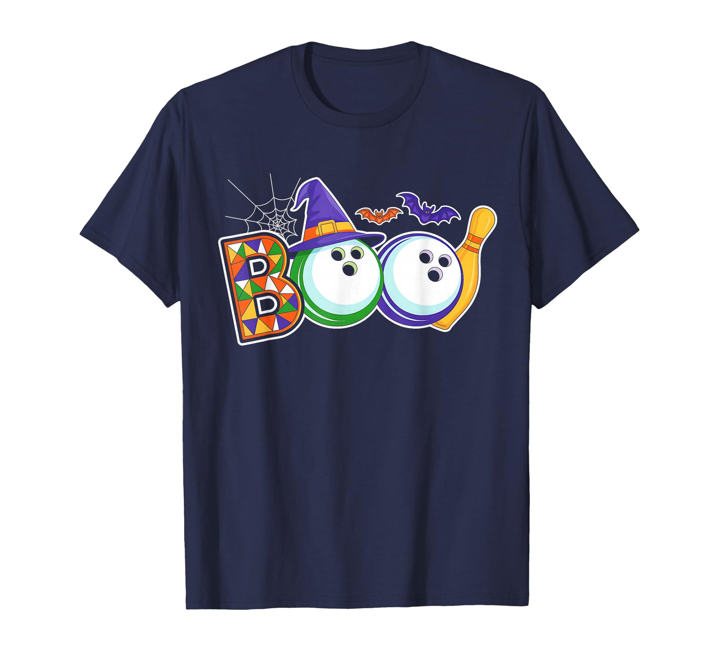 Bowling Boo Creepy Halloween Costume Pumpkin Bowling Lover T-Shirt