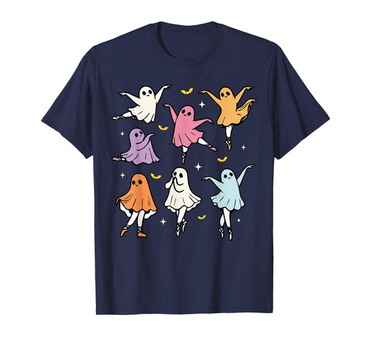 Ballet Ghost Ballet Dancer Spooky Dance Teacher Halloween T-Shirt