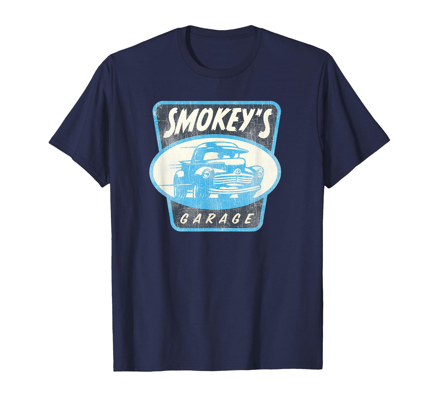 Disney Pixar Cars Vintage Smokey's Garage Faded Logo T-Shirt