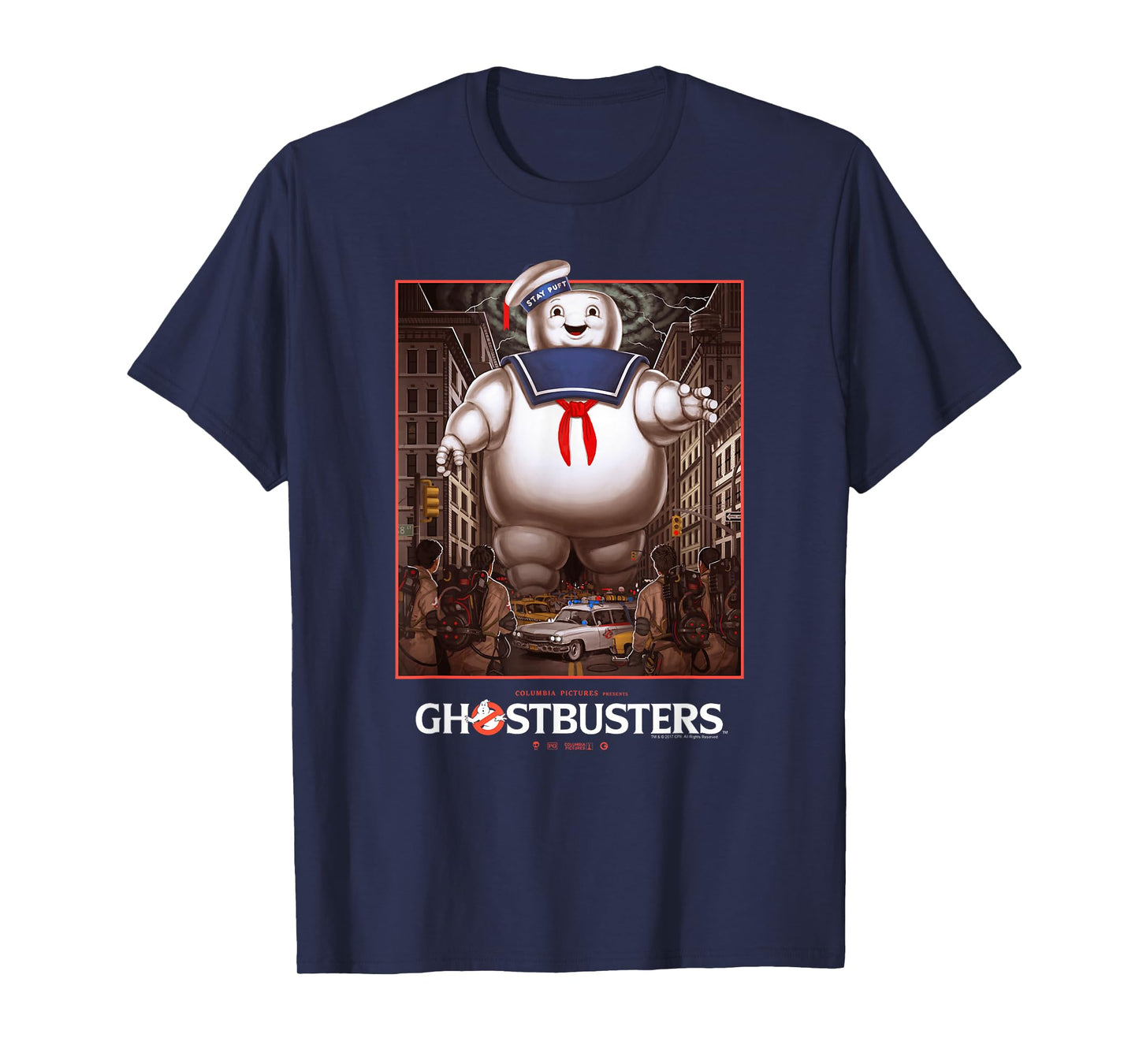 Ghostbusters Ghostbusters vs Stay Puft Vintage Movie Poster T-Shirt