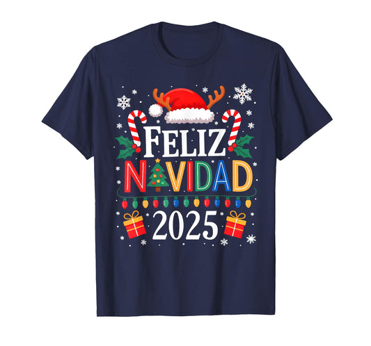 Feliz Navidad 2025 Matching Family Spanish Christmas Mexican T-Shirt