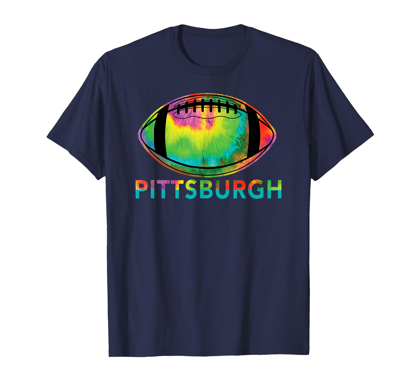 Tie Dye Cool Football Design Apparel Pittsburgh T-Shirt