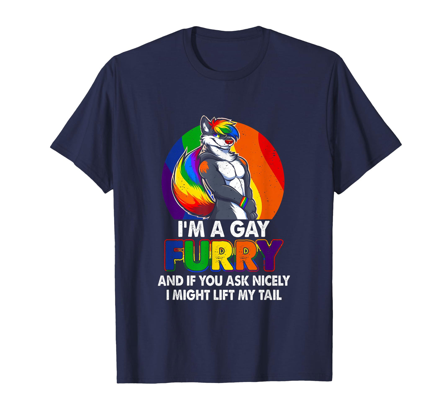 I'm A Gay a Furry Rainbow Fox Wolf Pride Month T-Shirt
