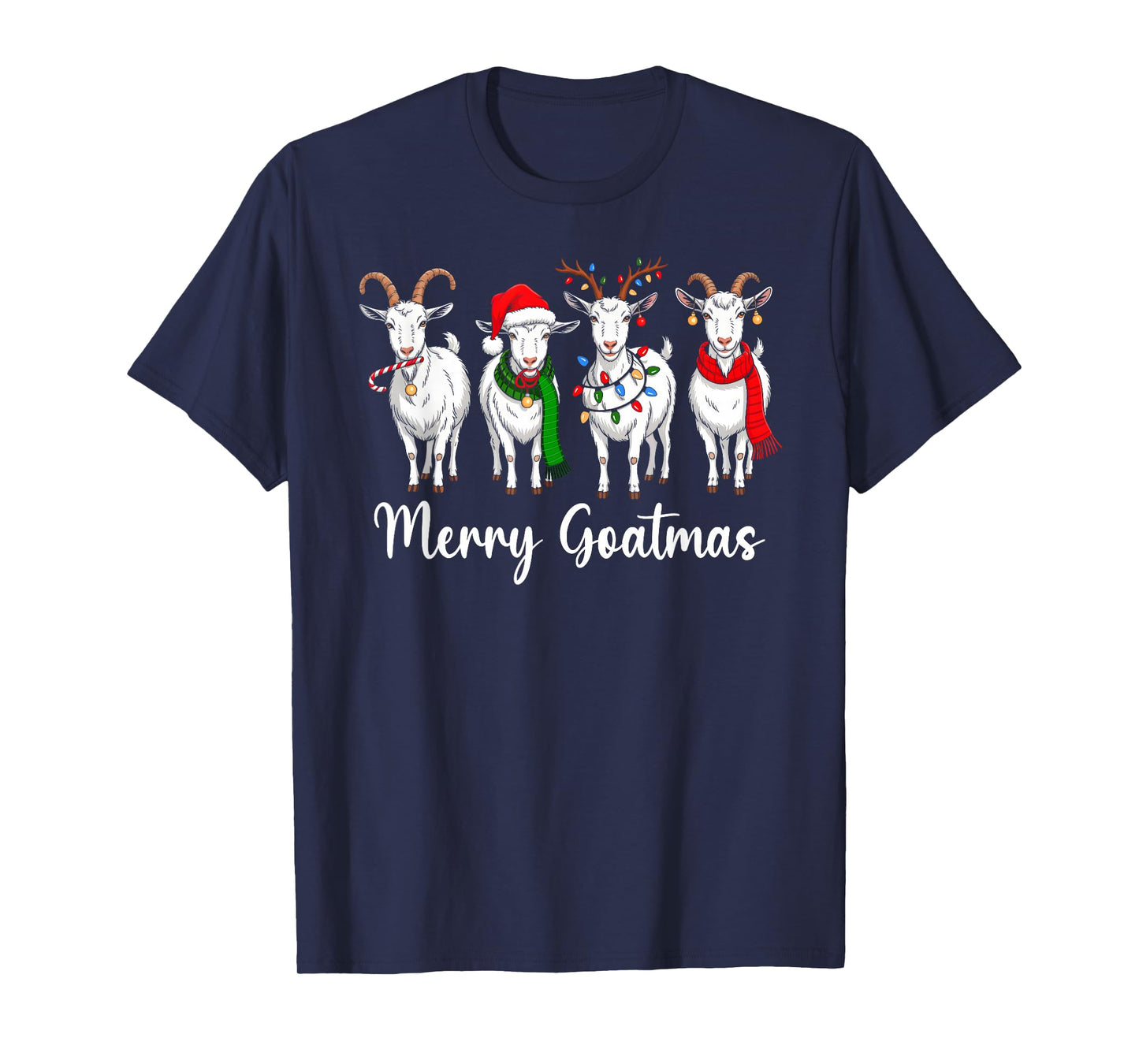 Merry Goatmas Santa Xmas Farm Animal Farmer Goat Christmas T-Shirt