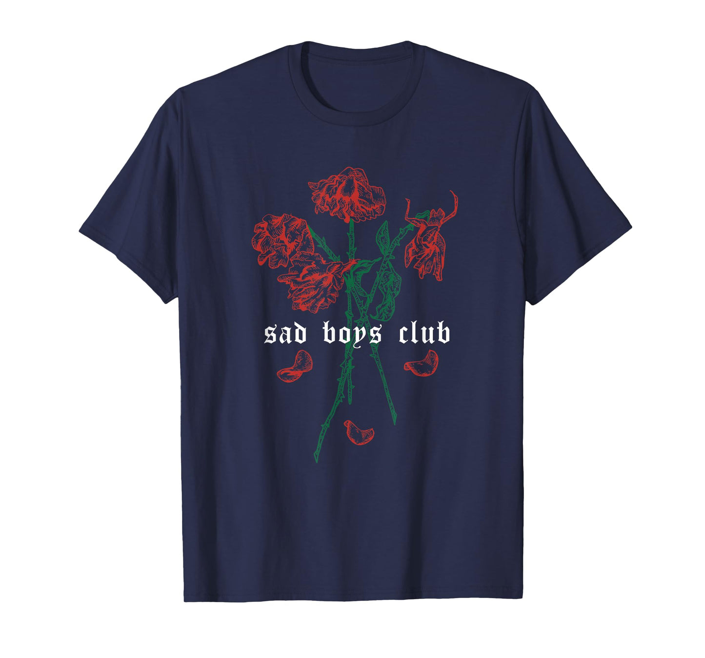 Sad Boys Club Red Roses Aesthetic Soft Grunge Punk Goth eBoy T-Shirt