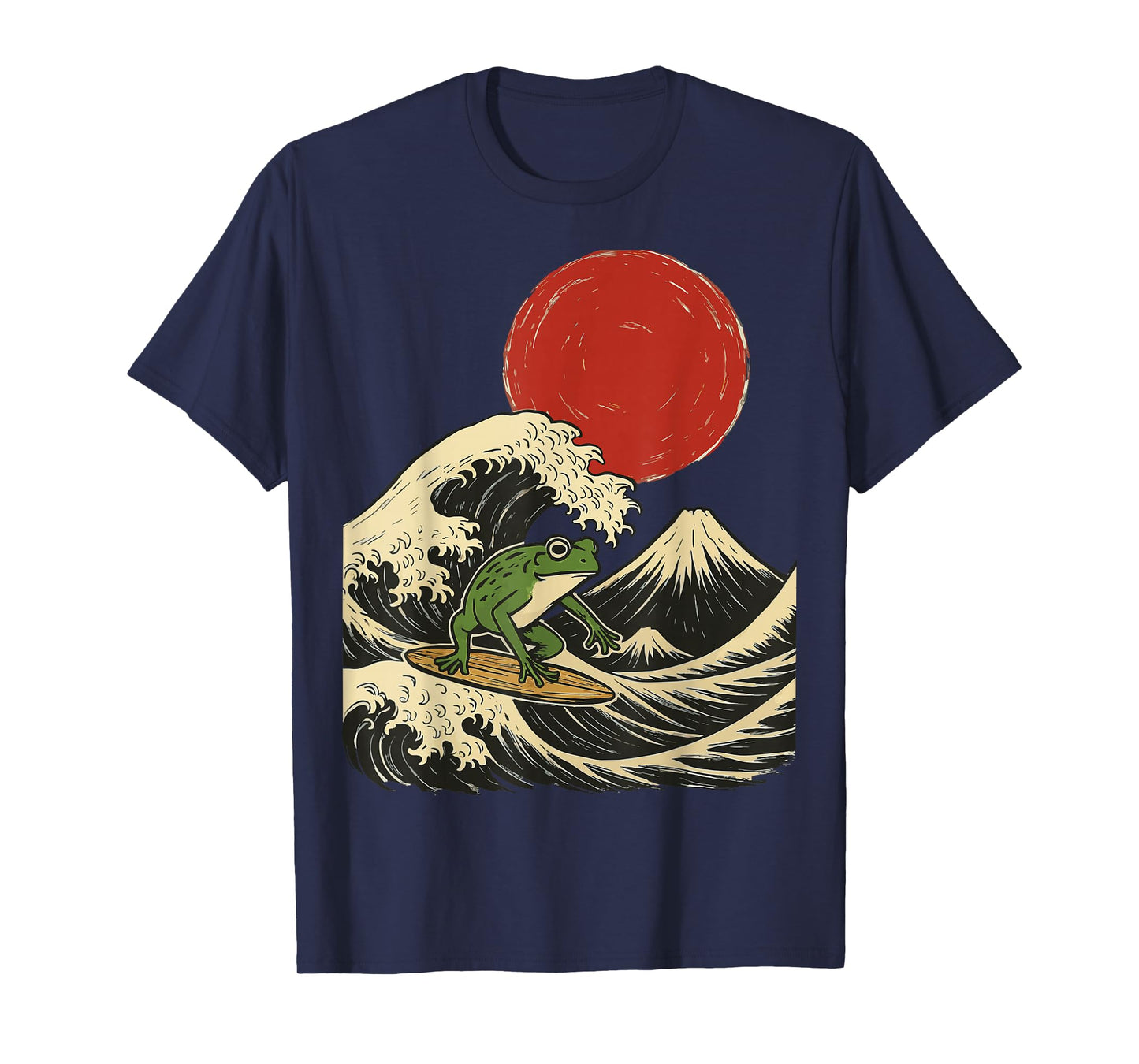 Frog Surfing Japanese T-Shirt