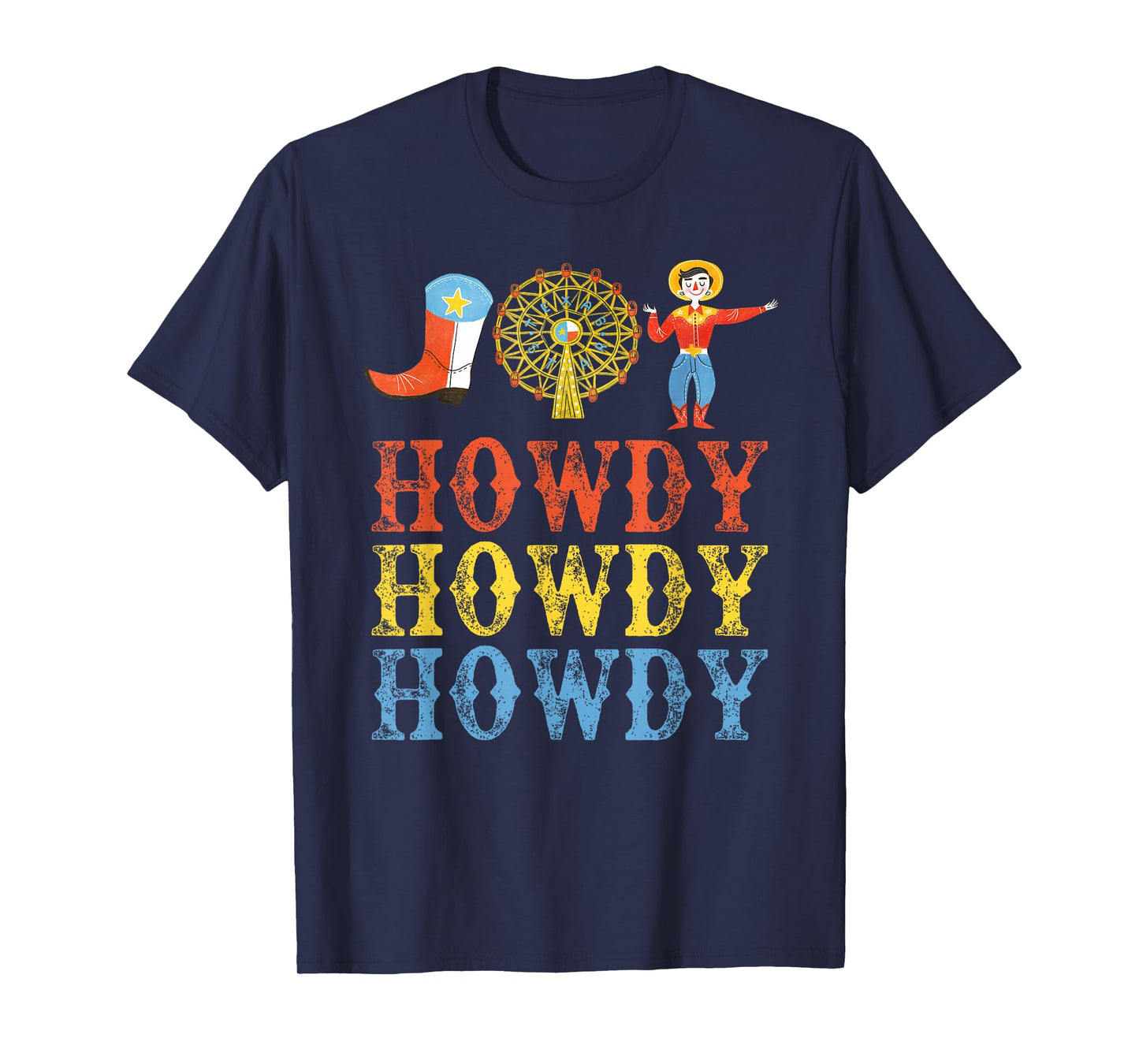 TEXAS FAIR, STATE FAIR COWBOY, FERRIS WHEEL, COUNTY FAIR T-Shirt