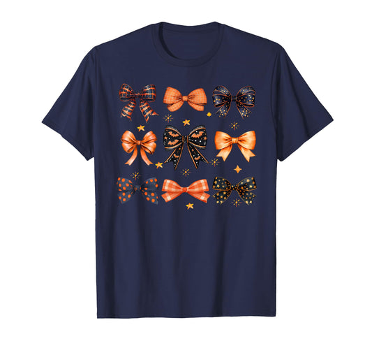 Happy Halloween Coquette Bow Ghost Witch Spooky Season T-Shirt