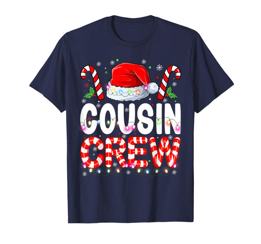 Cousin Crew Christmas Candy Cane Santa Kid Boy Girl Xmas Pjs T-Shirt