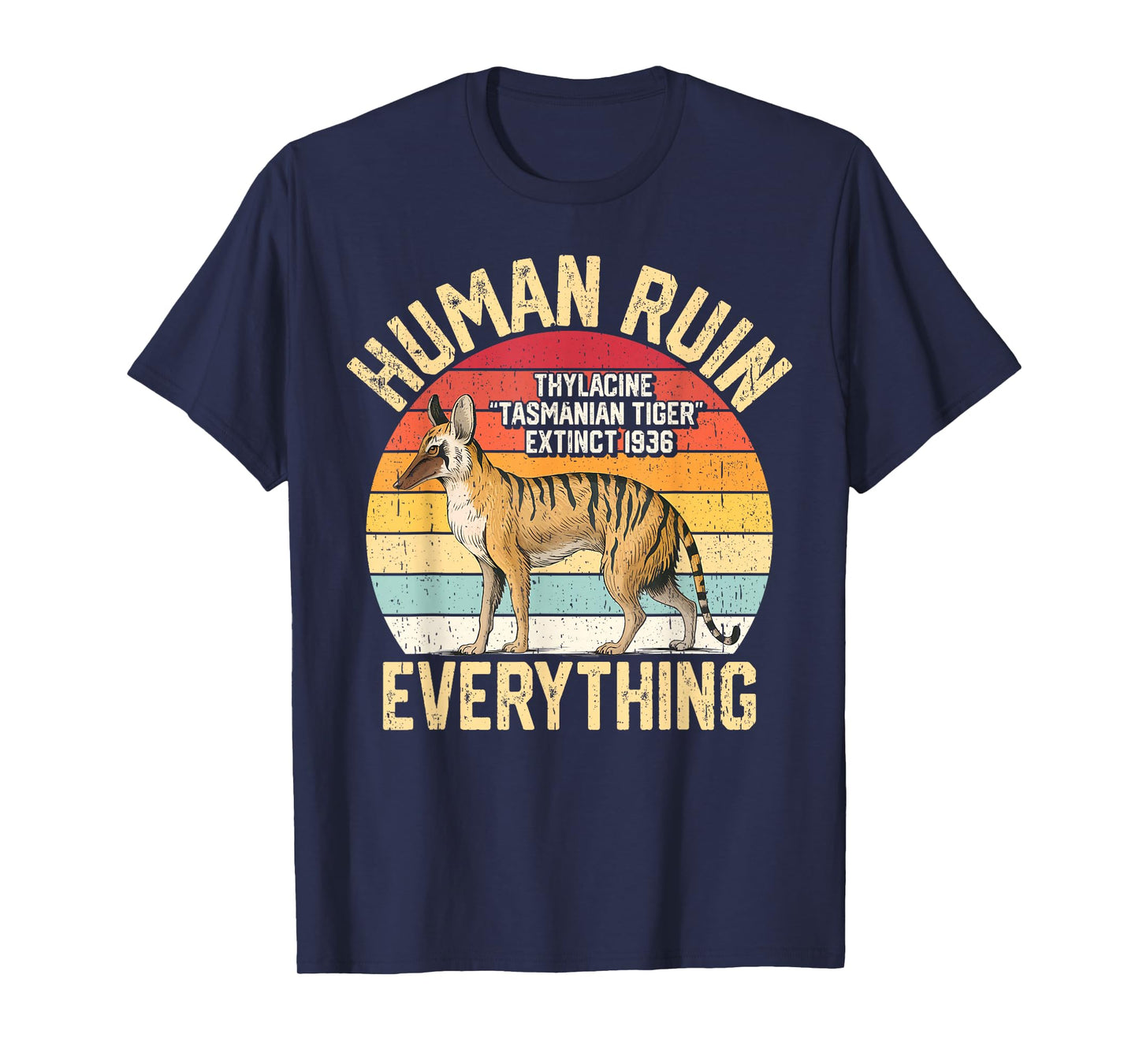 Tasmanian Tigers Thylacine Wolf Australian Extinct T-Shirt