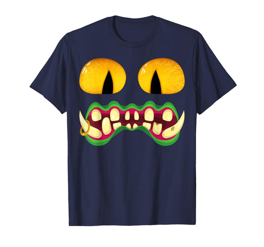 Men's Women's Cat Monster Face Halloween Costume T-Shirt