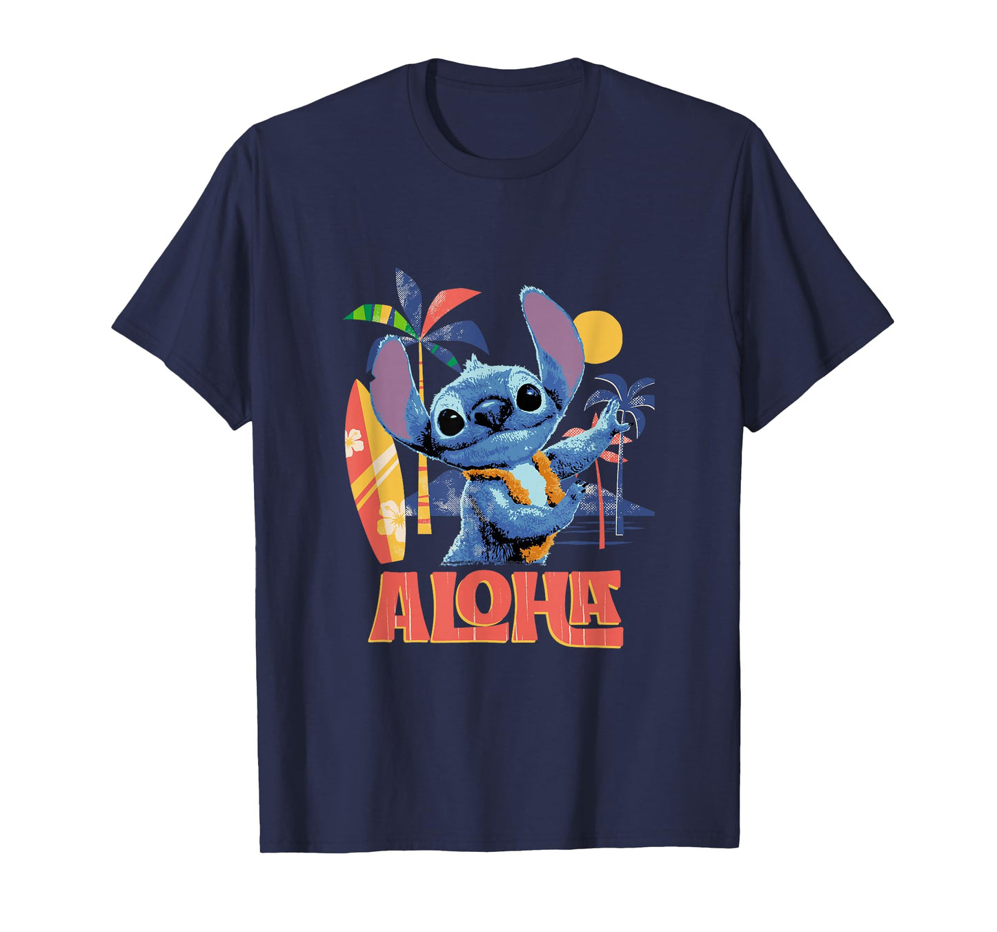 Disney Lilo & Stitch Aloha Hula Dance Distressed T-Shirt