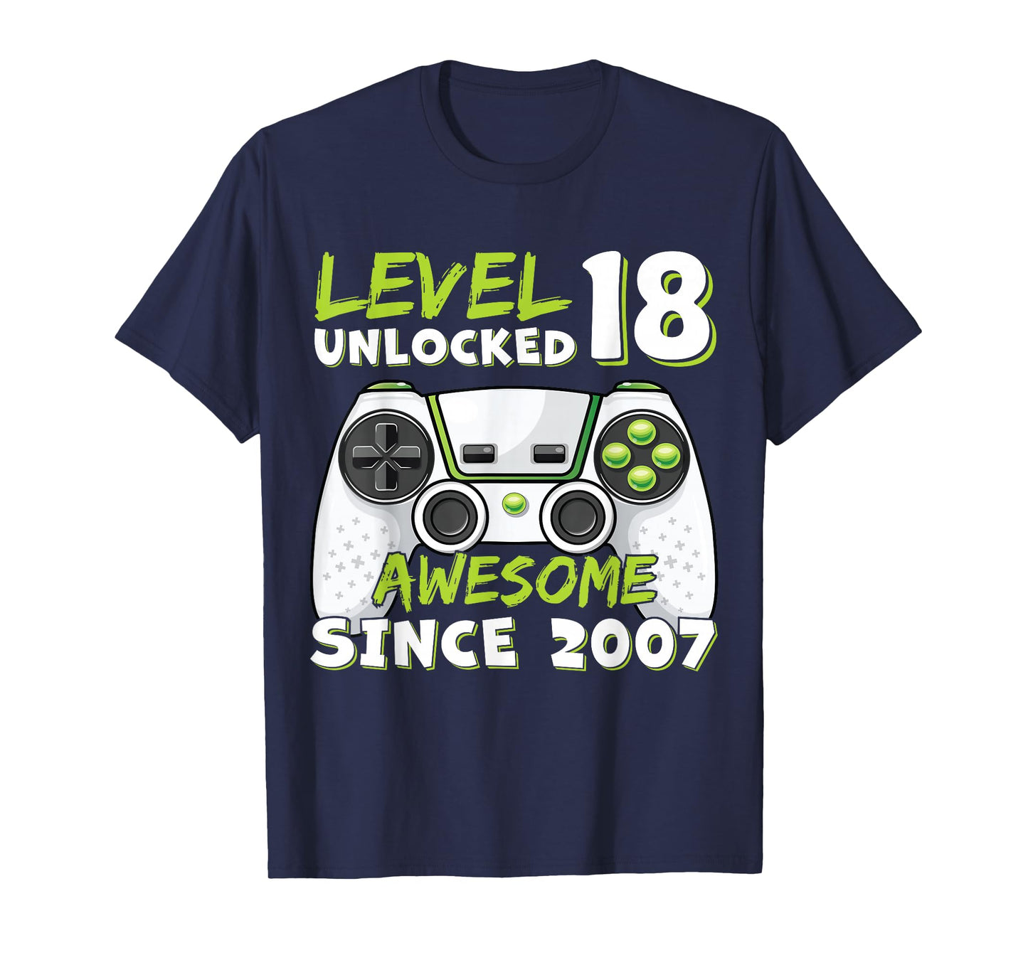 18 Year Old BDay Decorations Men Boy 18yr 2007 18th Birthday T-Shirt