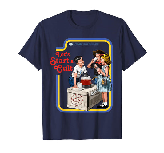 Vintage Cult Classic Fit T-Shirt: Round Neck, Short Sleeve, Black Cotton-Polyester Blend