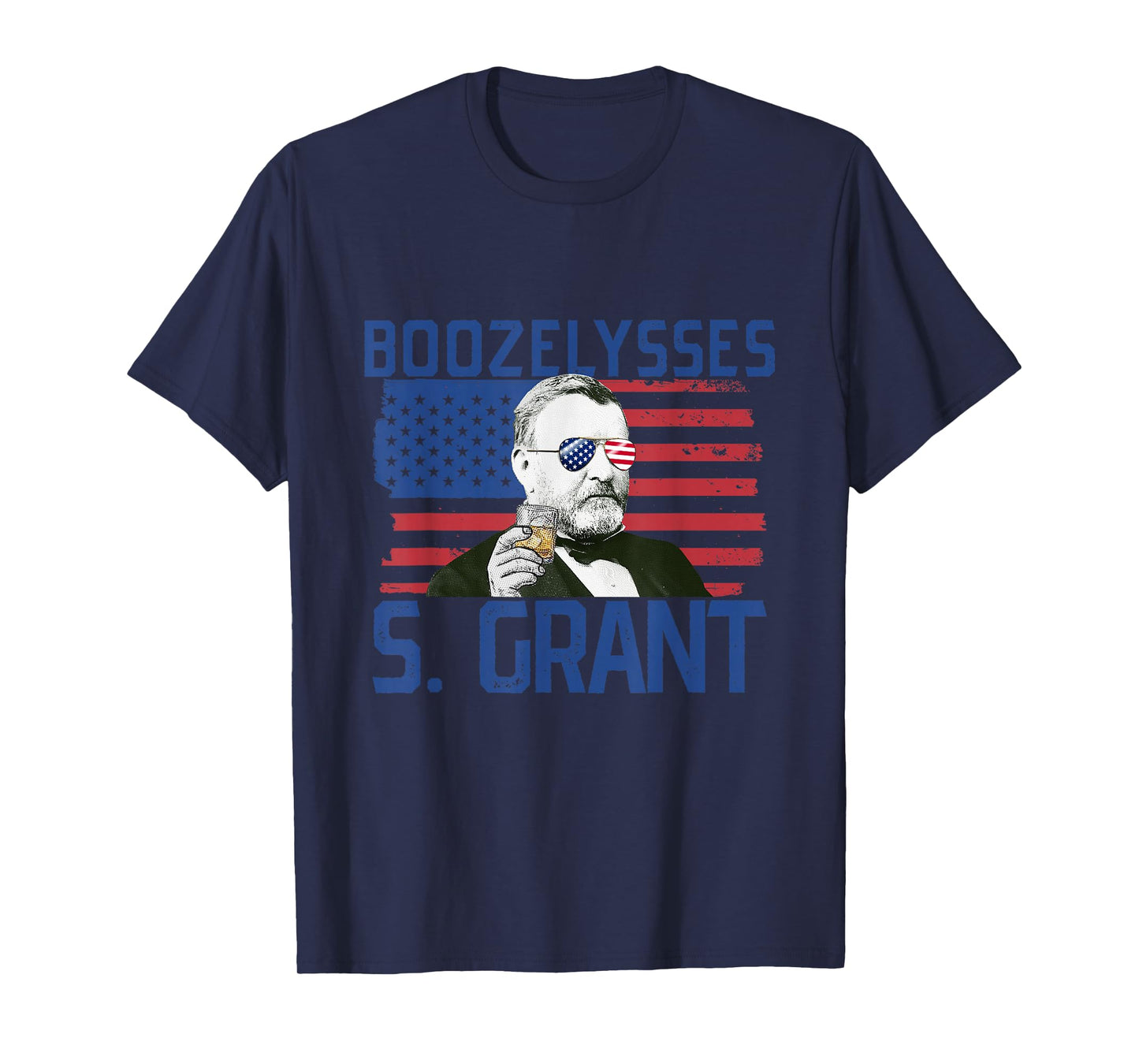 Boozelysses S. Grant 4th of July Drinking Ulysses Grant T-Shirt